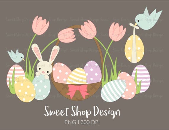 Easter Clip Art, Easter Bunny Clip Art, Easter Egg Clip Art, Egg Hunt, Instant Download Il_570xn