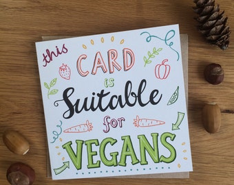 Happy Birthday from the Vegan Unicorn Vegan Birthday card