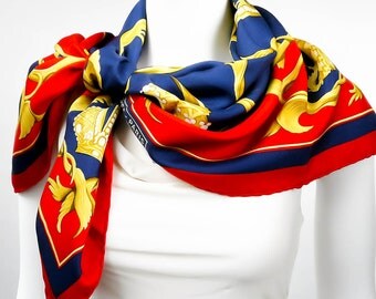 Authentic Vintage Hermes Scarf Couronnes or Crown Original Issue