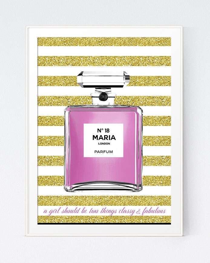 Pink Gold Chanel Chanel Poster Chanel Print Chanel