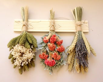 Flower Rack, Dried Flowers, Mothers Day Gift, Herb Rack, Modern Florals, Dry Rack, Reclaimed Wood, Wall Decor, Wall Flowers, Cottage Decor