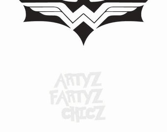 Batman Wonder Woman Logo ***Digital Item Only*** Clipart digital download svg, png, dxf, eps, pdf