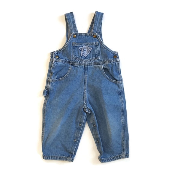 Vintage Guess Baby Overalls 80s 90s Denim Blue Jean Bibs