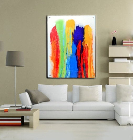 Oversize Abstract Colorful Acrylic Print Extra Large Wall