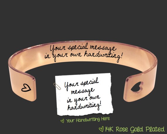 Rose Gold | Handwriting Rose Gold | Handwriting Jewelry | Personalized Gift | Design Your Own | Personalized Gifts | Korena Loves