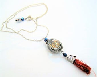 Time Turner Long Steampunk Pendant