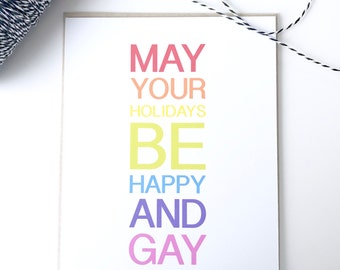 Gay christmas cards | Etsy
