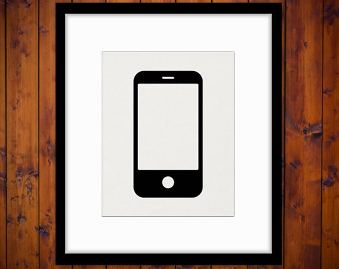 Printable Graphic Smart Phone Digital Image Cell Phone Download Illustration Vintage Clip Art Jpg Png Eps HQ 300dpi No.4033