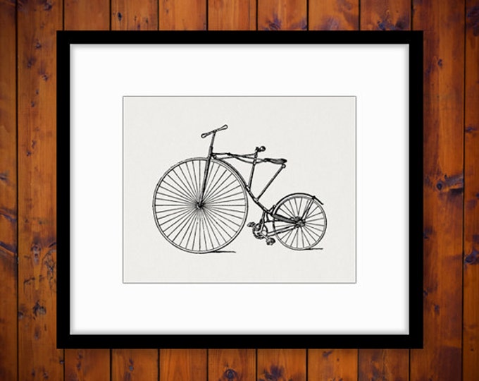 Antique Bicycle from 1880 Printable Graphic Download Bike Illustration Digital Image Artwork Vintage Clip Art HQ 300dpi No.3160