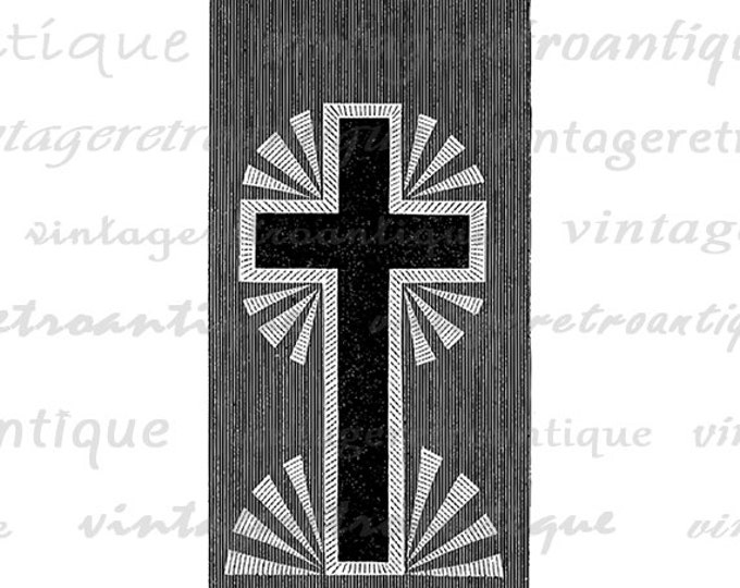 Digital Bible Cross Image Graphic Printable Download Artwork Vintage Clip Art Jpg Png Eps HQ 300dpi No.2770