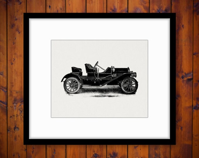 Printable Car Antique Automobile Digital Download Graphic Illustration Image Vintage Clip Art for Transfers etc HQ 300dpi No.3507