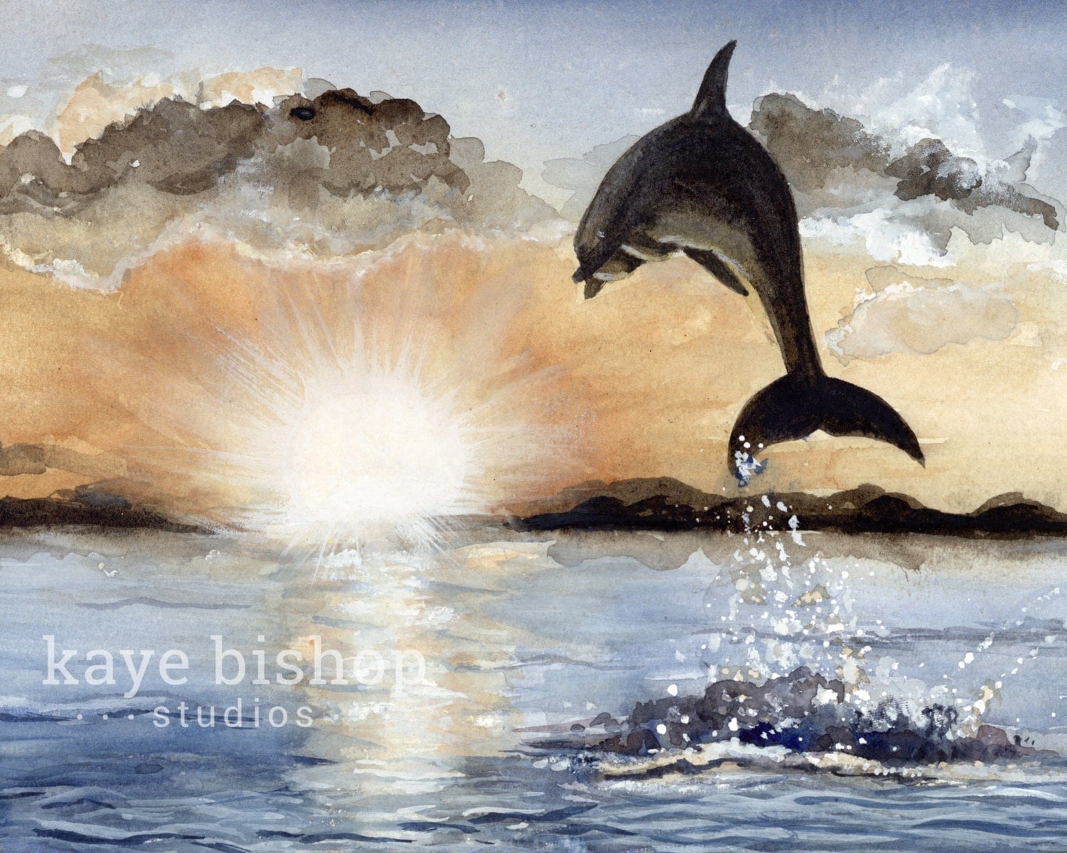 Хвост дельфина живопись