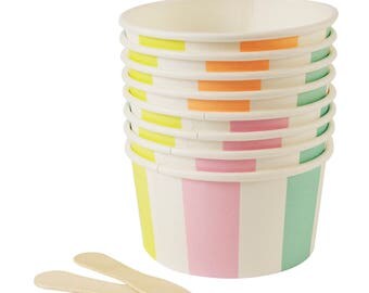 Toot Sweet Ice Cream Cups | Meri Meri | Pastel Candy Cups | Ice Cream Party | Pastel Ice Cream Cups | Dessert Cups | First Birthday