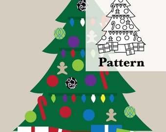DIY Pattern for Christmas Felt Tree - Kids Wall Activity. Build a Tree! Buy a craft, feed a baby.