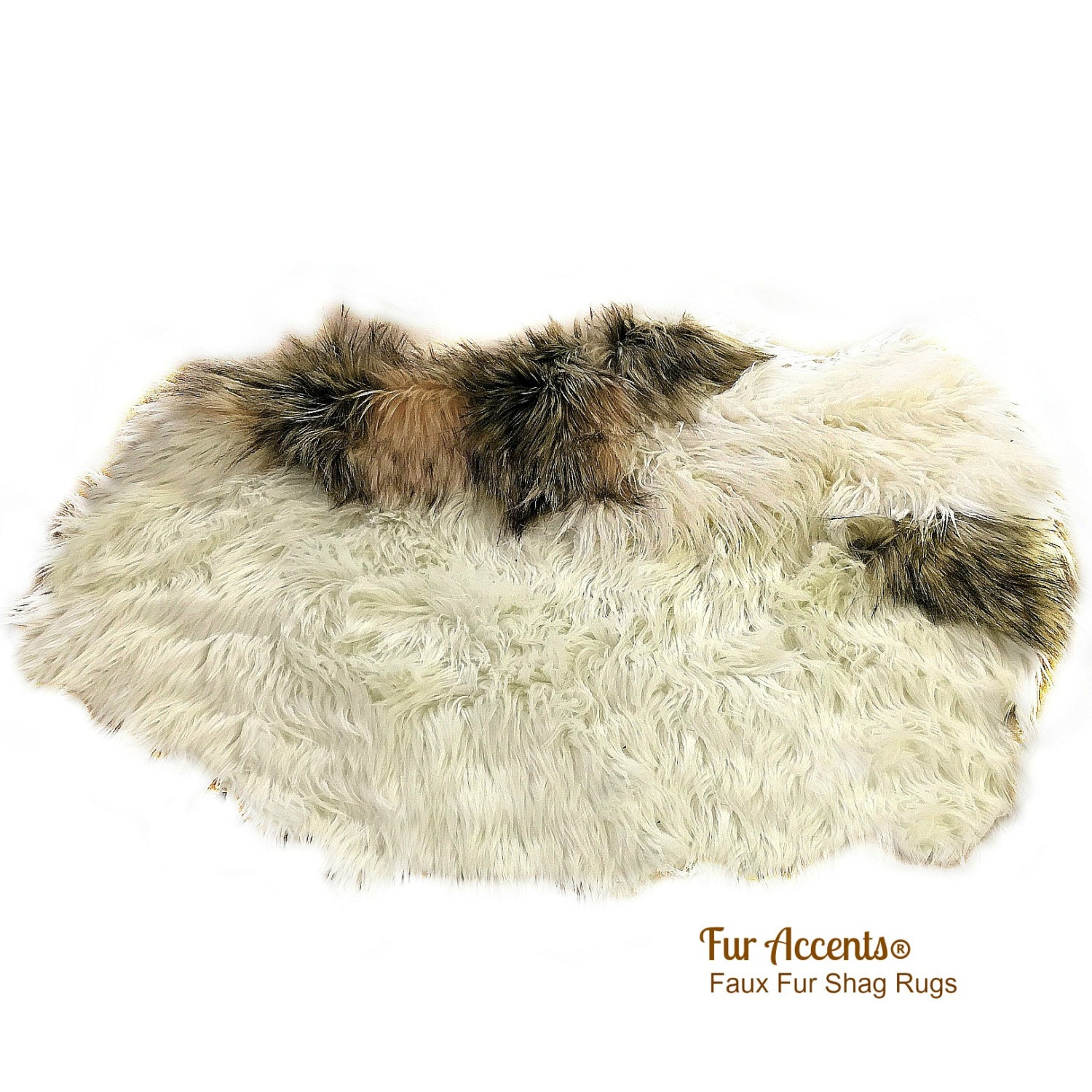 Faux Fur Area Rug Pieced Fur Pelt Rug Collection Pelt