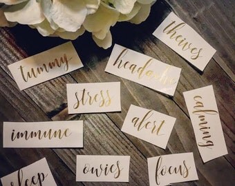 Essential Oil Labels- Bottle Labels- Aromatherapy Labels- Roller Labels- 10mL Bottle