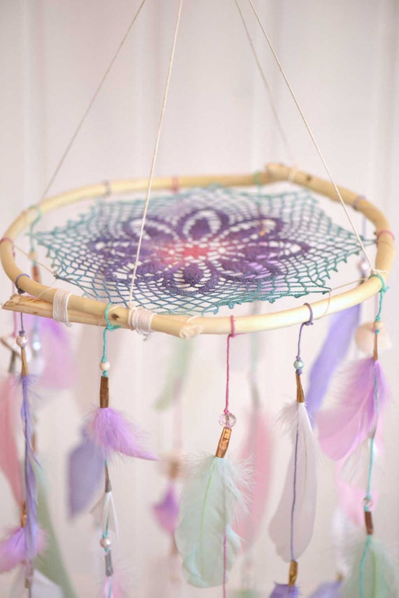Dreamcatcher Mobile Sweet Dreamer Ready To Ship by DreamkeepersLLC
