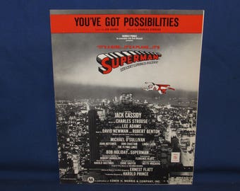 SUPERMAN SHEET MUSIC 1966 You’ve Got Possibilities