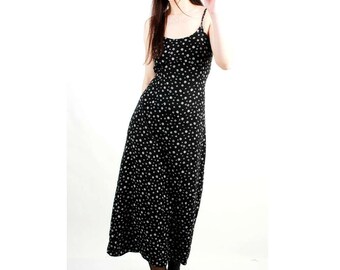 Vintage 90s Dress / 90s Long Dress / Grunge Dress / Floral Grunge Dress / Maxi Dress / 90s Dress / Summer Dress / Size M /S