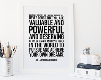 Hillary Clinton Quote - Hillary Clinton Concession Speech - And to all the little girls
