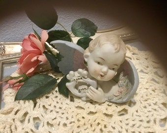 Darling Vintage, Bisque Cherub Figurine