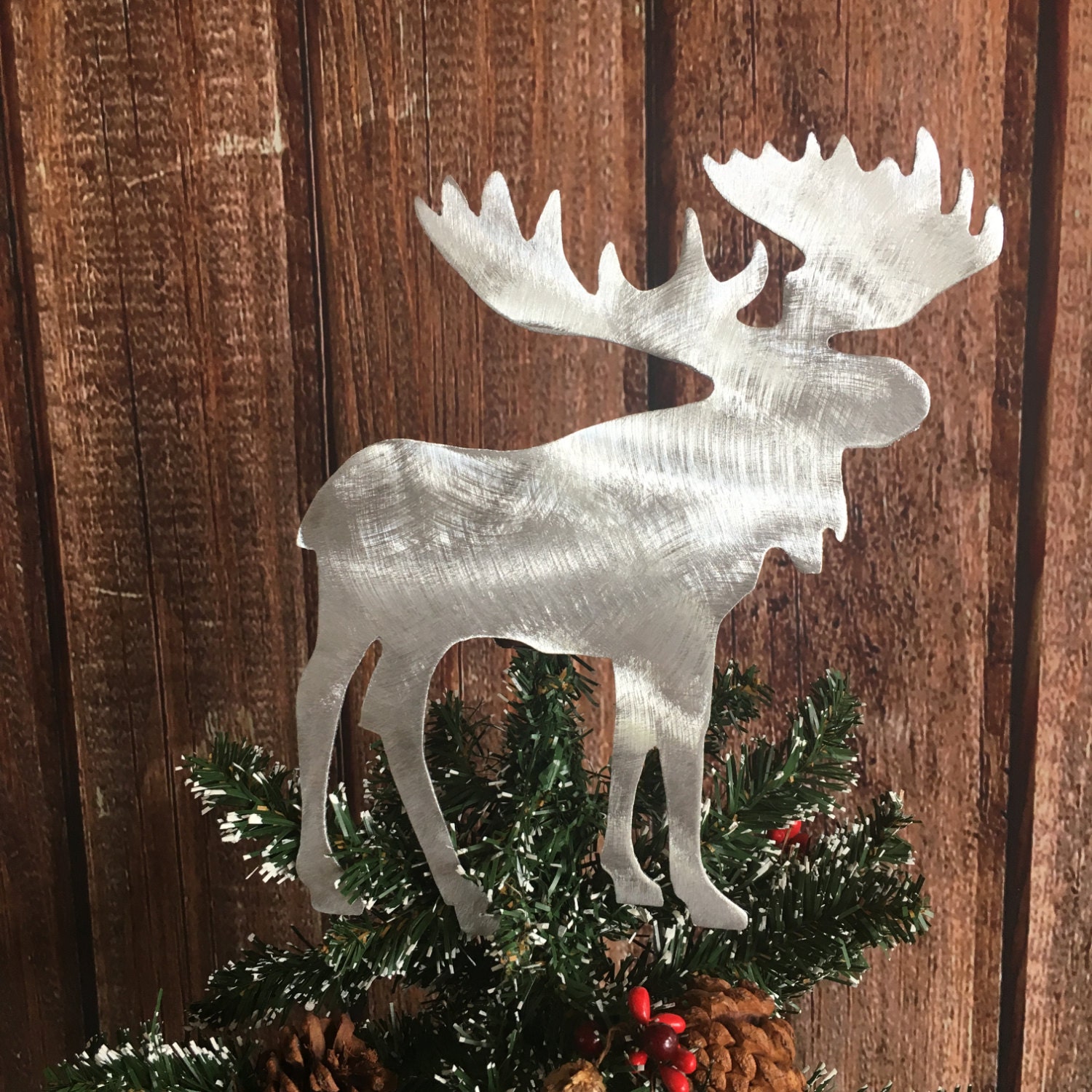 Moose Handcrafted Metal Christmas Tree Topper Holiday   Il Fullxfull.1125814911 Pvu5 