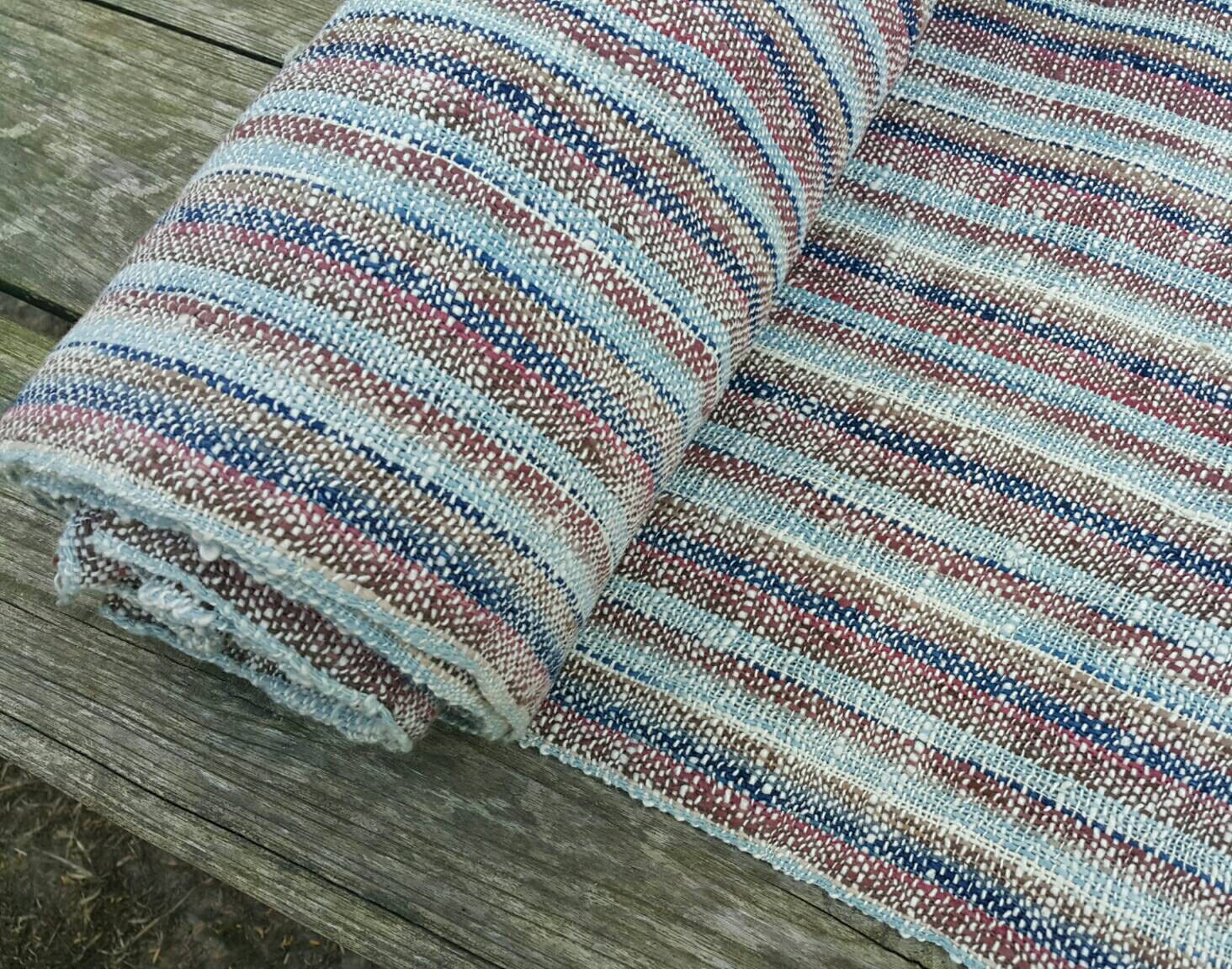 hand woven natural dyed cotton fabric by the meter HTH20