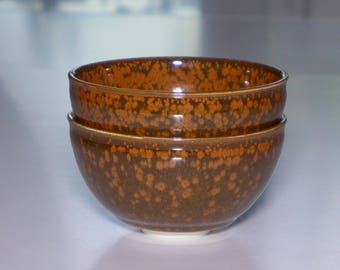 Porcelain bowl, iron crystalline glaze