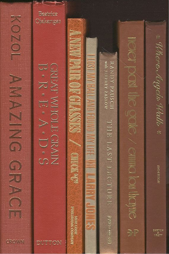 Books By The Foot Lot of 1012 hardcover books in shades of