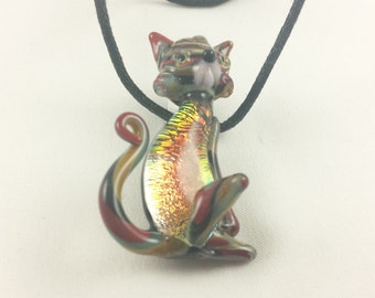Cat - Glass Pendant Necklace