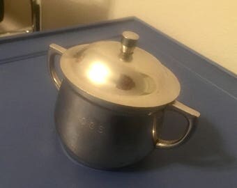 RARE Bauhaus WMF Cromargan Germany Sugar Bowl