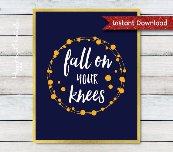 Fall on Your Knees Christmas Print Religious Christmas