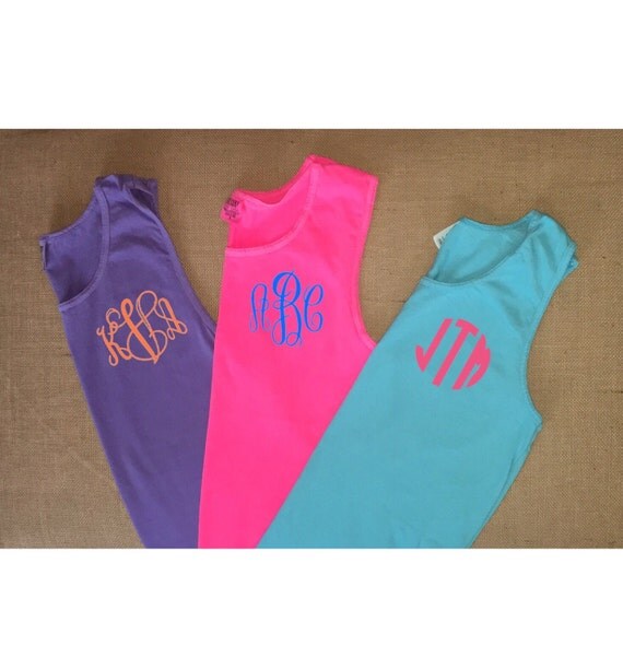 Comfort Colors Monogrammed Tank Top