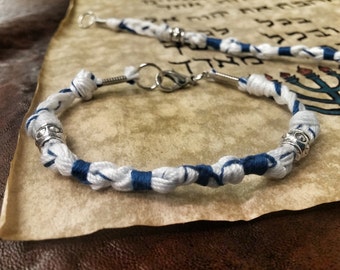 TZITZIT BRACELET Size 8 1/4 Inch Torah Tallit Deut 6:8 Hebrew Bible tzit tzit 10-5-6-5 Name of Creator (YHWH)