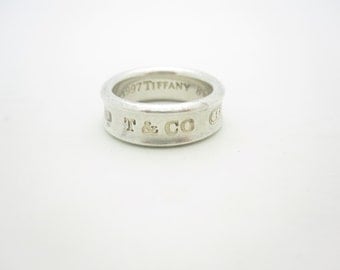 Tiffany & Co. Sterling Silver 1837 Collection Band Ring Size 6 1/2