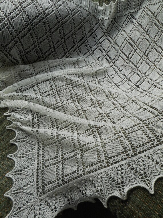 Estonian Lace Shawl Knitting Pattern Veritys Shawl 