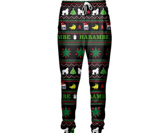 Harambe Christmas Jogger pants