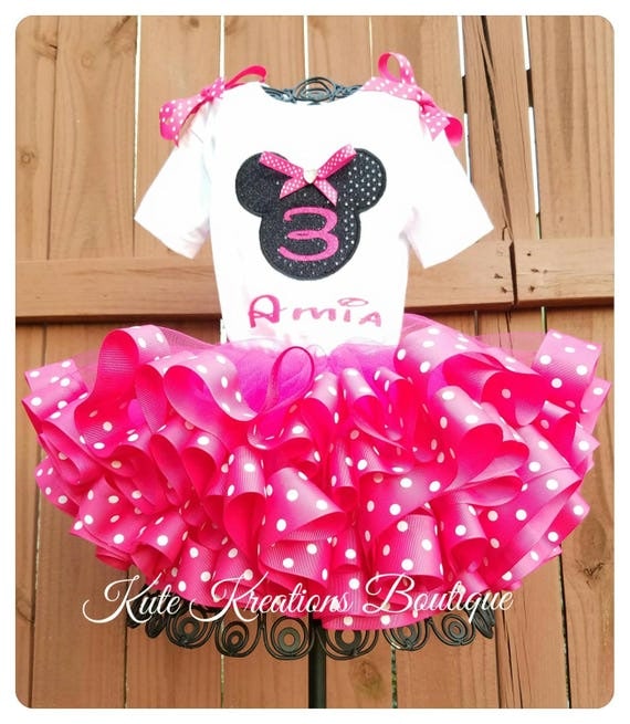 Minnie Mouse Ribbon Tutu/Ribbon Tutu Set/Minnie Mouse Tutu