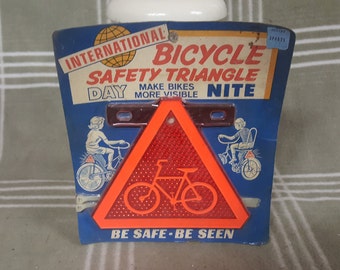 Vintage NIP International Bicycle Safety Triangle. Accessory. Reflector.