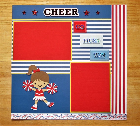 Cheerleader Scrapbook Page Cheerleader Scrapbook Layout 12