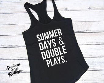 Summer days and double plays, Baseball mom, Softball mom, Softball shirt, Baseball shirt, Baseball, Softball life, Mom life, Mom tee