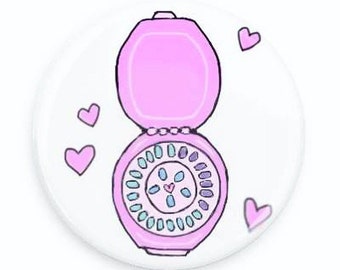 Birth Control Womens Health Feminism Pin Back Button