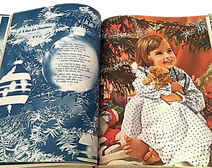 Vintage IDEALS PUBLISHING Rare Illustrated Christmas Poety Book | 1970 "Christmas is for Childern" CHRISTMAS Storybook |