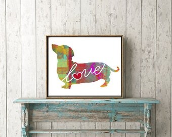 watercolor dachshund | etsy watercolor dachshund | etsy