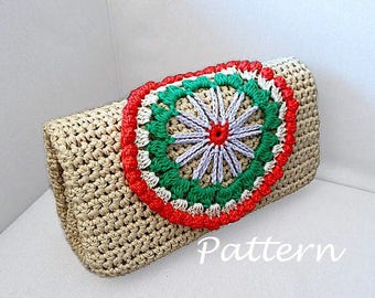 CROCHET PATTERN Crochet Bag Pattern crochet purse pochette pattern woman bag, evening bag, summer bag, handbag, crochet bag, clutch