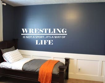 wrestling wall decal | etsy wrestling wall decal | etsy