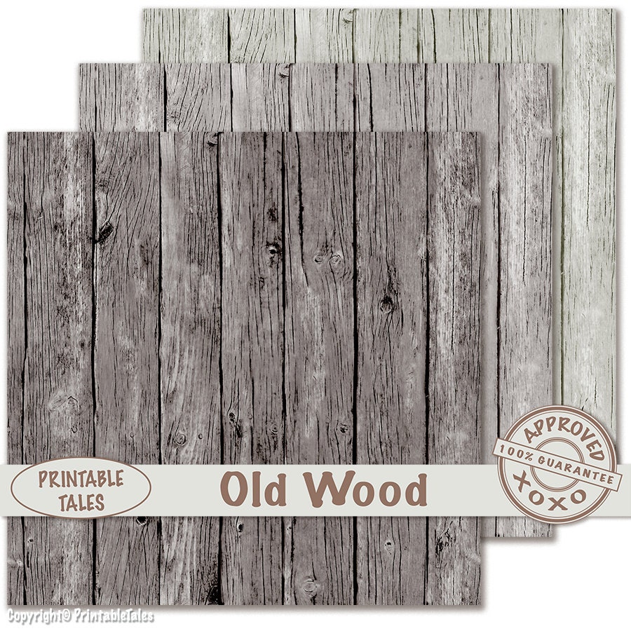 Wood Digital Paper Scrapbook background Old by PrintableTales