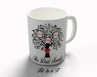 Family Tree Personalized Ceramic Mug