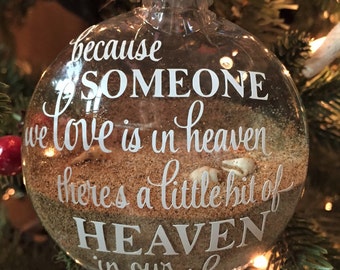 Beach Christmas Ornament, Hawaiian Christmas Ornament, Maui Christmas Ornament, Keepsake Ornament, Sand Ornament - Made in Maui