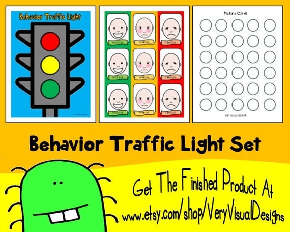 VISUAL REINFORCEMENT TOKEN & TraFFic LiGHt BehAVior Set w PeCS